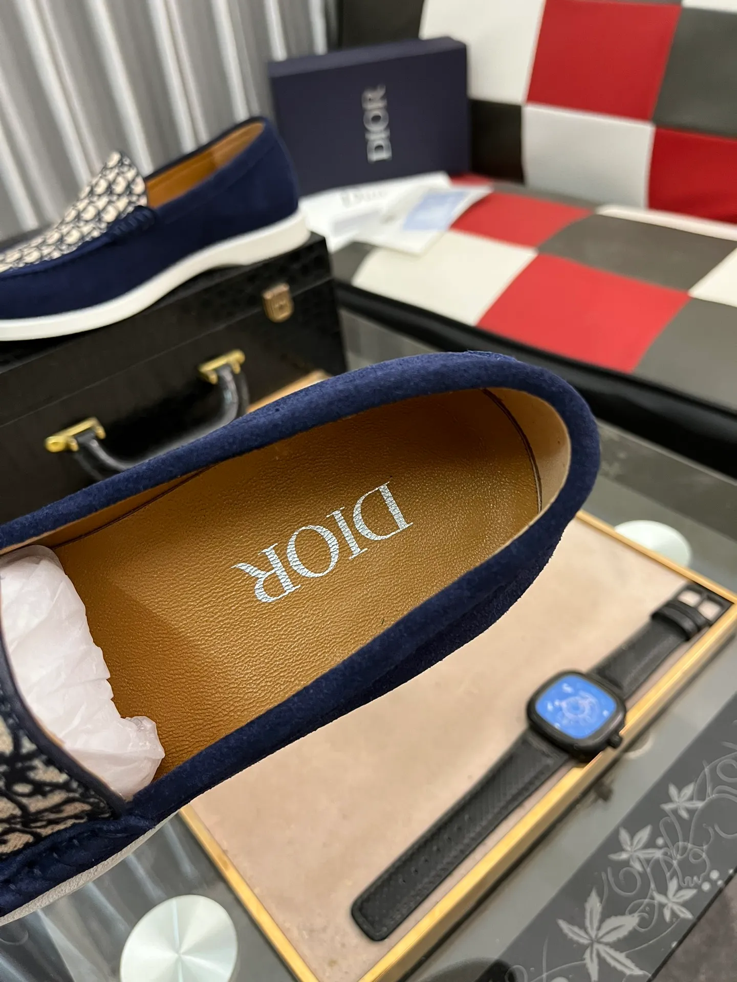 Ex-factory price 440⌚️⌚️[Dior] Dior's 2023 new high-end boutique, men's fashionable casual shoes, quite distinctive, imported soft cowhide leather on the upper + brand printing, a design style, breathable lining, genuine leather insole, soft and comfortable foot feel, original wear-resistant special outsole! Size: 38-443⃣️colors available